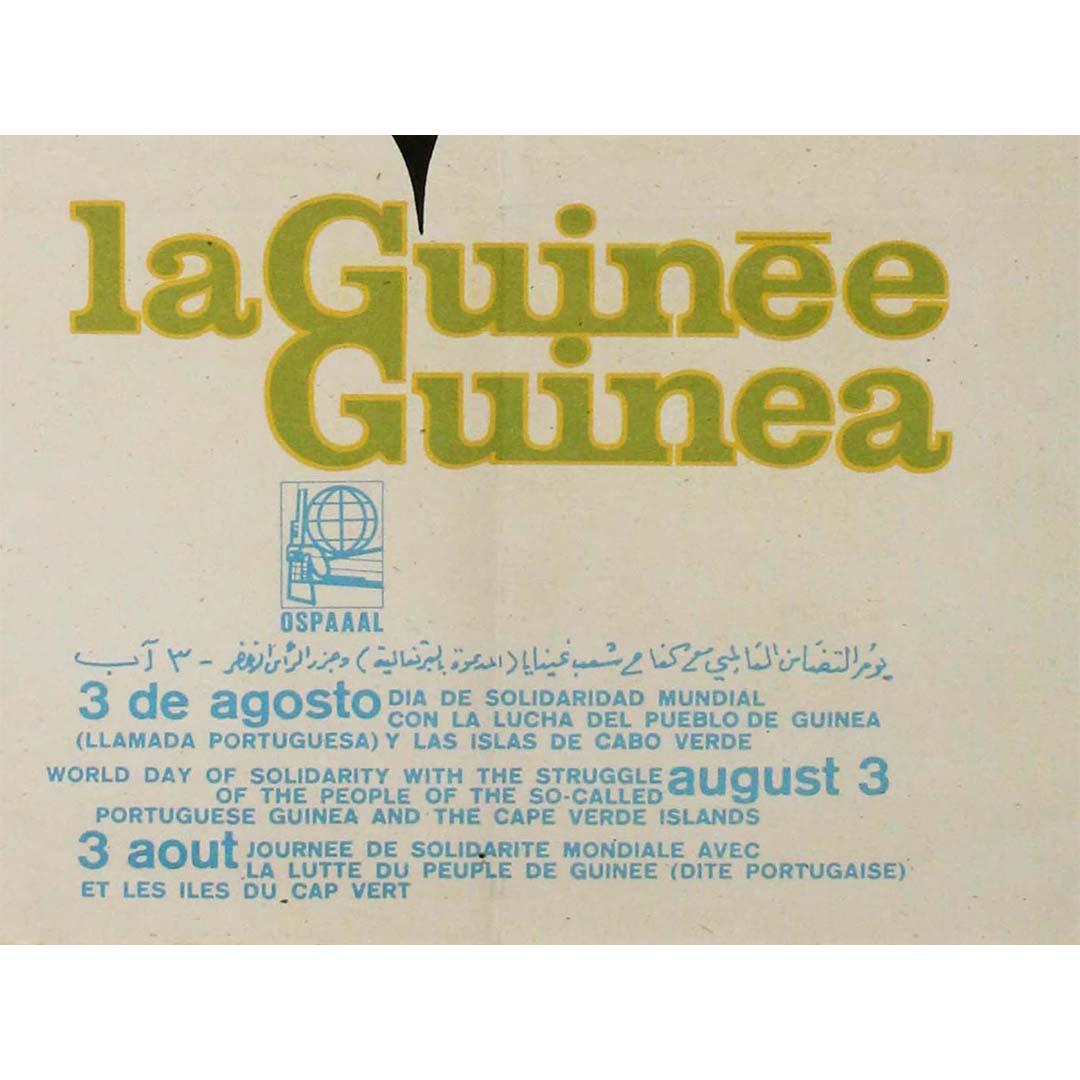 ca. 1970 politisches Plakat von Olivio Martines für OSPAAAL - Guinea im Angebot 1