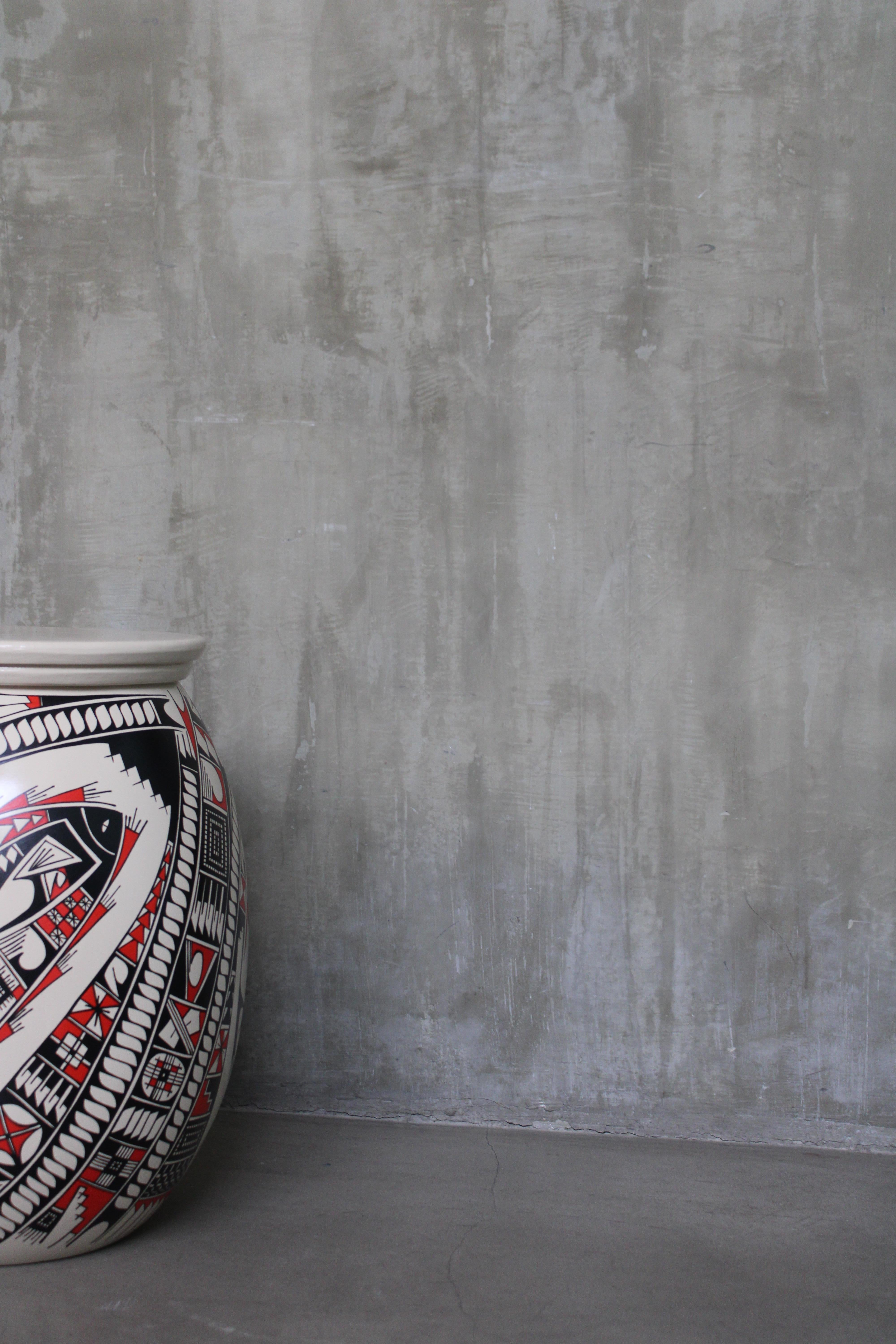 Mexican Olla Stool III by Brera Studio For Sale