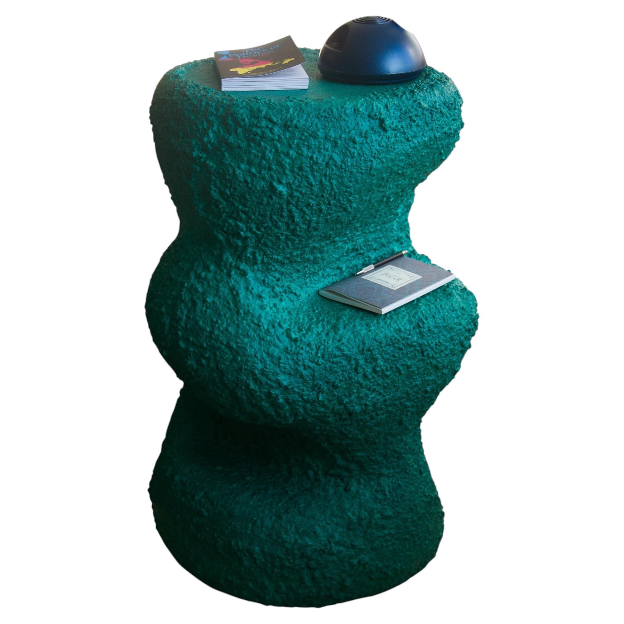 Ollain, Large Turquoise Contemporary Side Table, Limited Edition For Sale