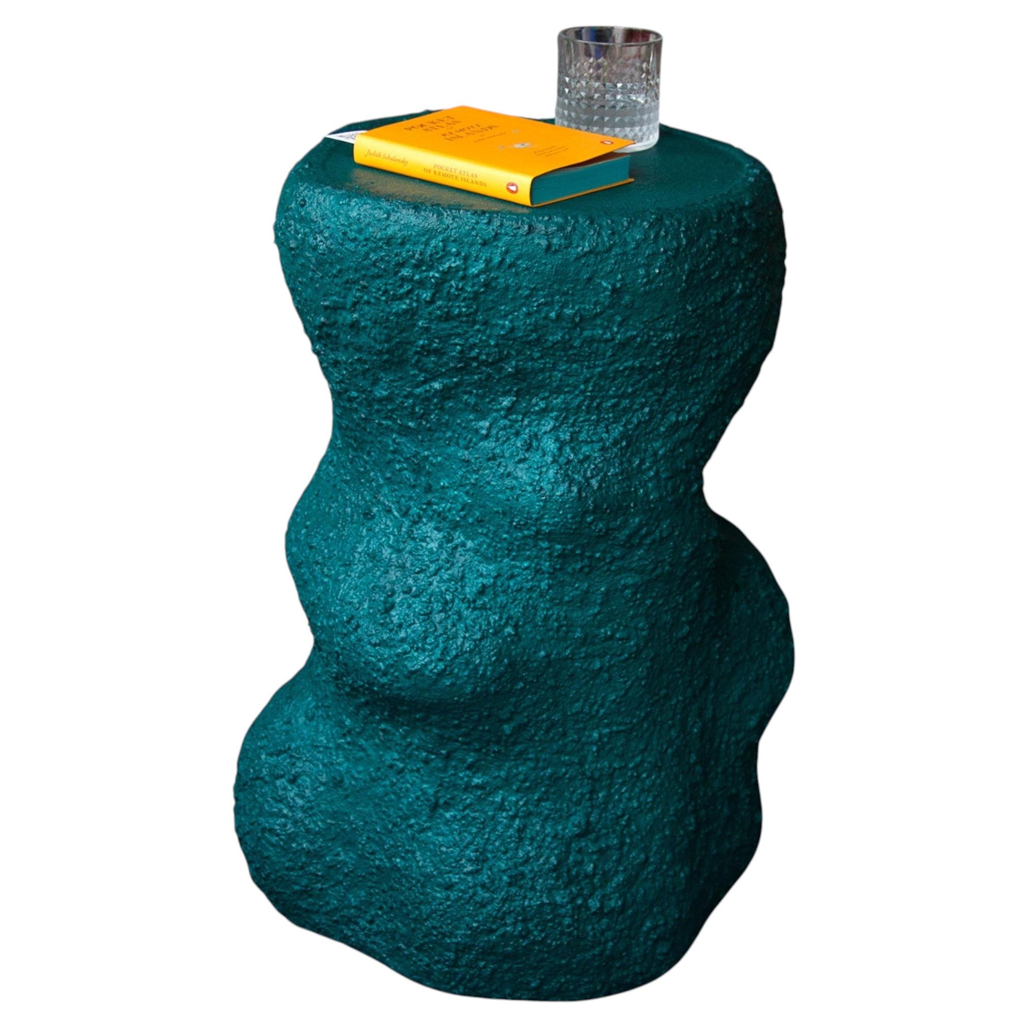 Ollain, Medium Turquoise Contemporary Side Table, Limited Edition For Sale