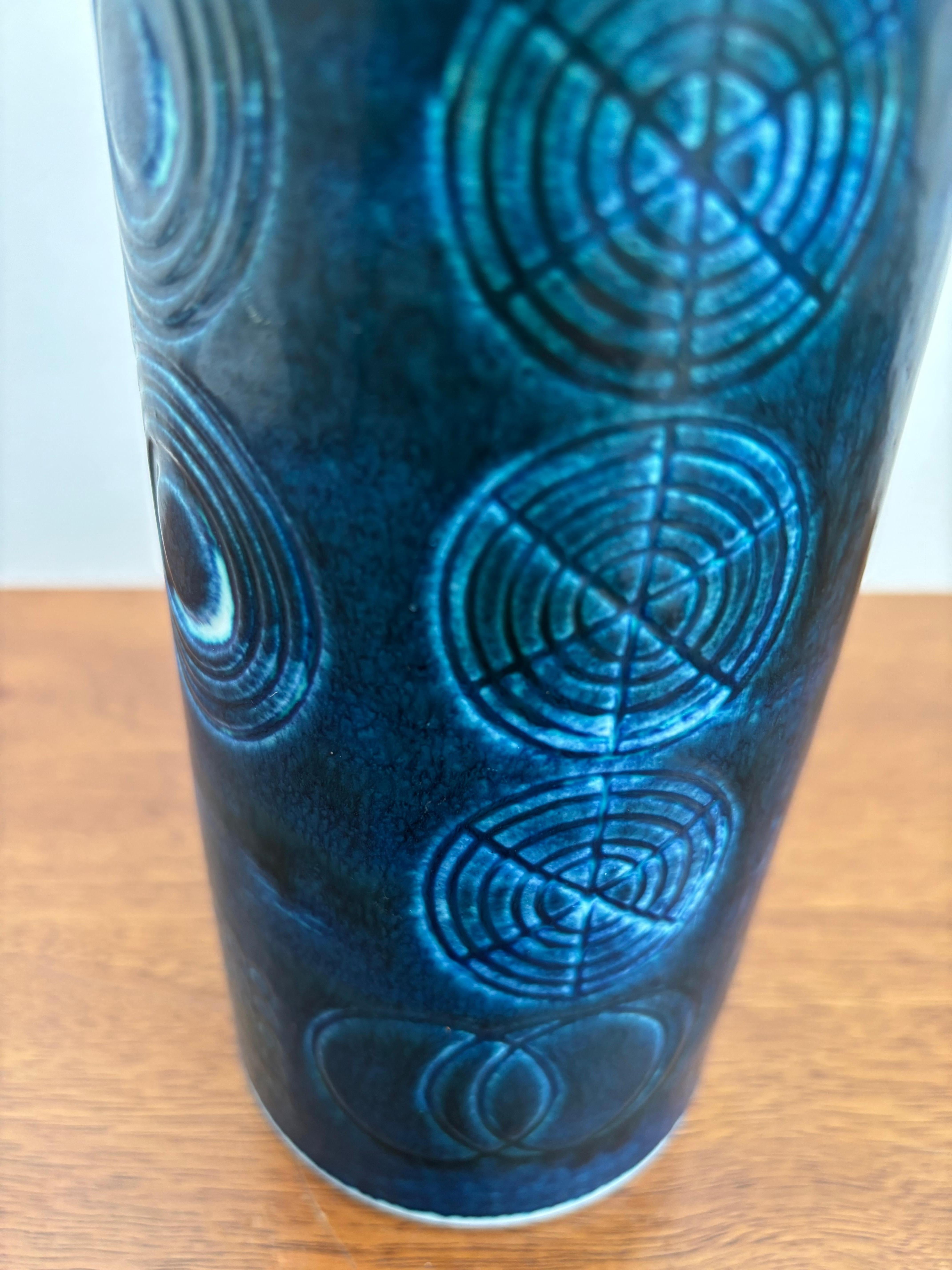 Painted Olle Alberius Ceramic Scandinavian Vase 