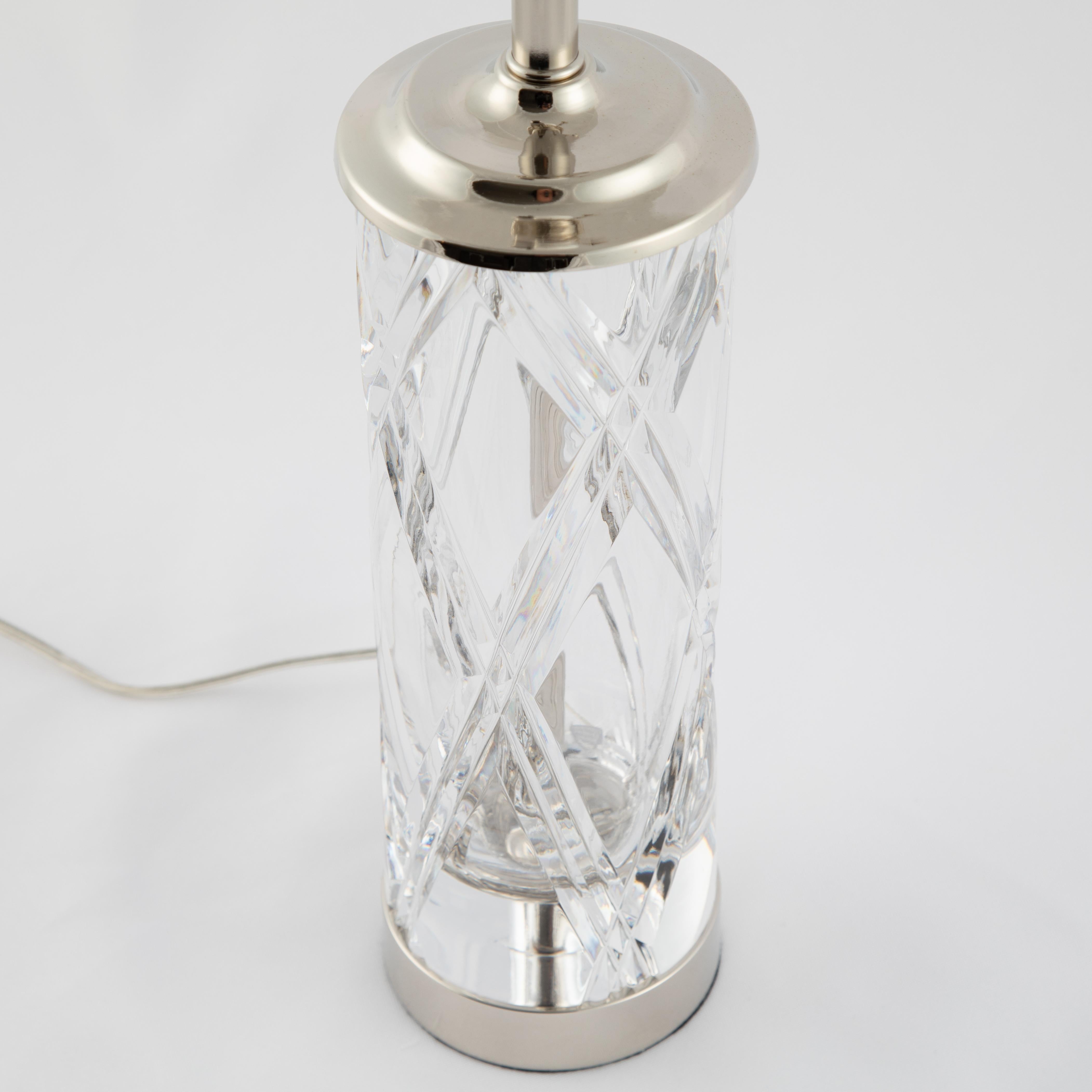 Olle Alberius for Orrefors Handcut Crystal Table Lamps, circa 1970s For Sale 10