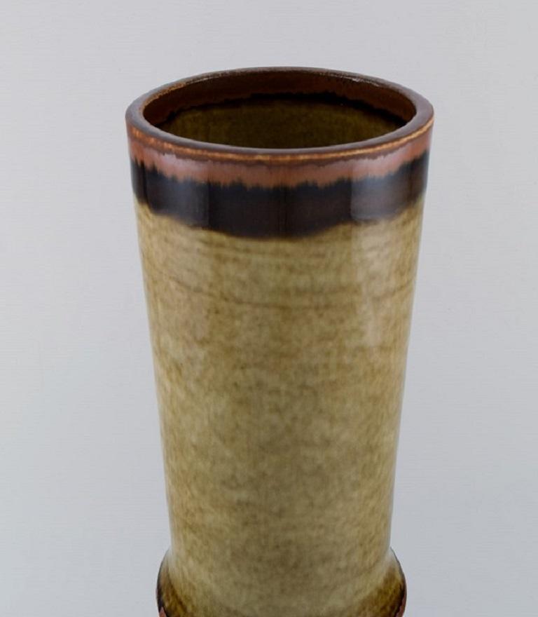 Swedish Olle Alberius for Rörstrand, Floor Vase in Glazed Ceramics, 1960s For Sale
