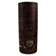 Olle Alberius für Rörstrand, Große zylindrische Sarek-Vase aus Keramik