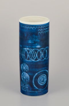 Olle Alberius for Rörstrand. Large "Sarek" ceramic vase in a modernist design.