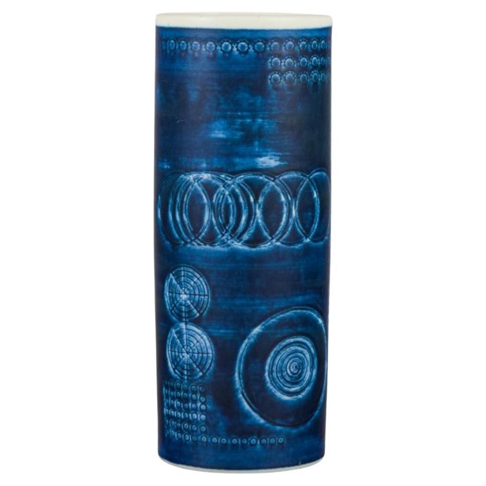 Olle Alberius for Rörstrand. Large "Sarek" ceramic vase in a modernist design.