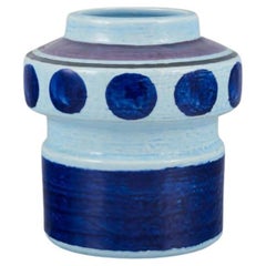 Olle Alberius for Rörstrand. "Lavendel" ceramic vase with glaze in blue tones