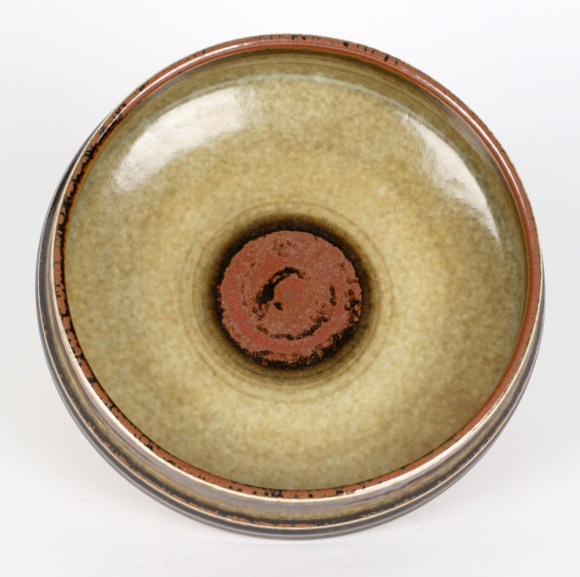 Glazed Olle Alberius for Rorstrand Mid-Century Studio Pottery Bowl For Sale