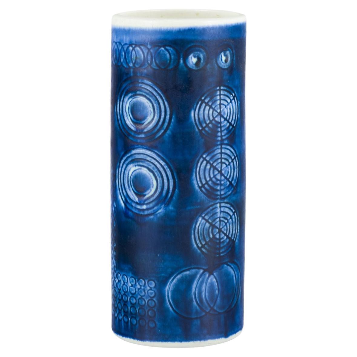 Olle Alberius for Rörstrand. "Sarek" ceramic vase in modernist design. For Sale