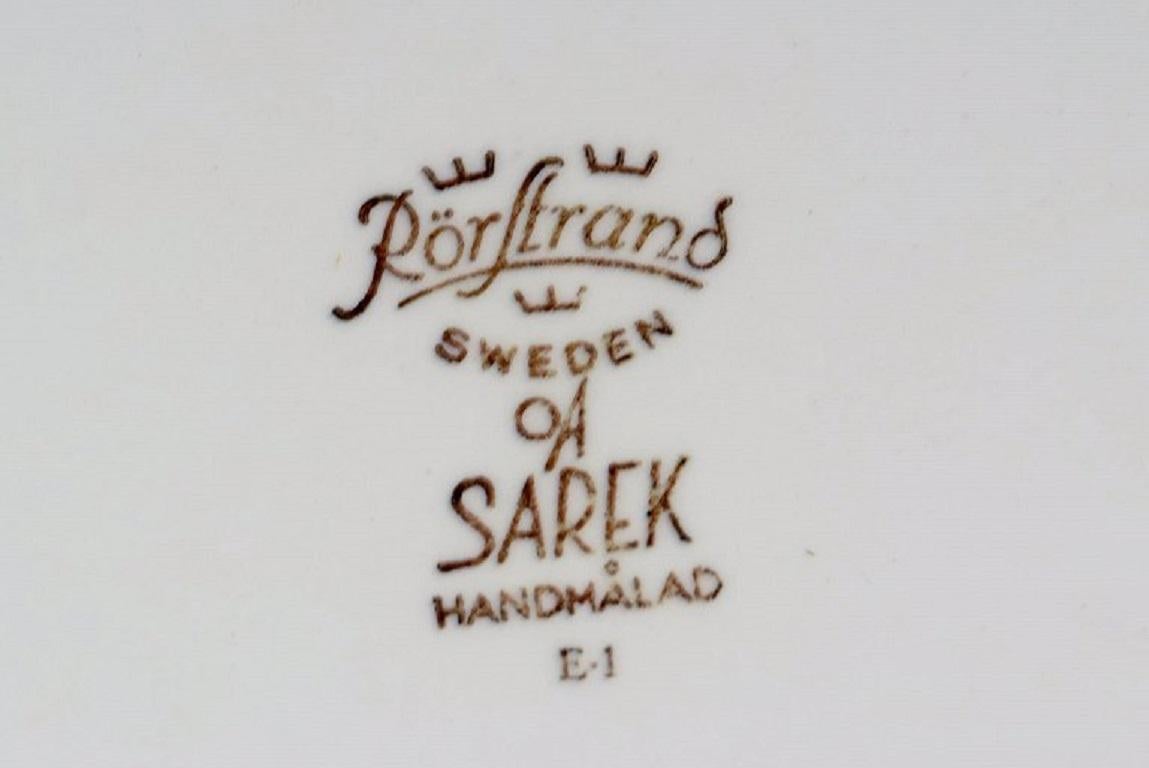 Olle Alberius pour Rörstrand, plat/bol Sarek en céramique peinte à la main Excellent état - En vente à København, Copenhagen