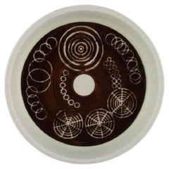 Olle Alberius for Rörstrand, Sarek Dish / Bowl in Hand-Painted Ceramics