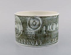 Olle Alberius for Rörstrand, Sarek Vase or Bowl in Hand Painted Glazed Ceramics