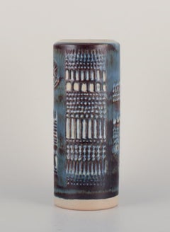 Olle Alberius for Rörstrand, Sweden. "Kraka" ceramic vase in modernist style.