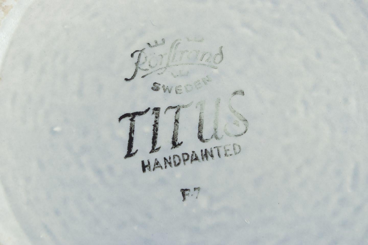 Olle Alberius para Rörstrand, Suecia. Jarrón de cerámica 