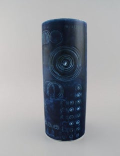 Olle Alberius for Rörstrand, Two Large Sarek Vases in Glazed Ceramics