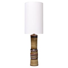 Lampada da tavolo o da terra grande in ceramica smaltata di Olle Alberius, Rörstrand, Svezia, anni '60