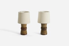 Olle Alberius, Table Lamps, Glazed Stoneware, Rörstrand, Sweden 1960s