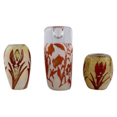 Olle Brozén for Kosta Boda, Three "Floating Flowers" Candleholders