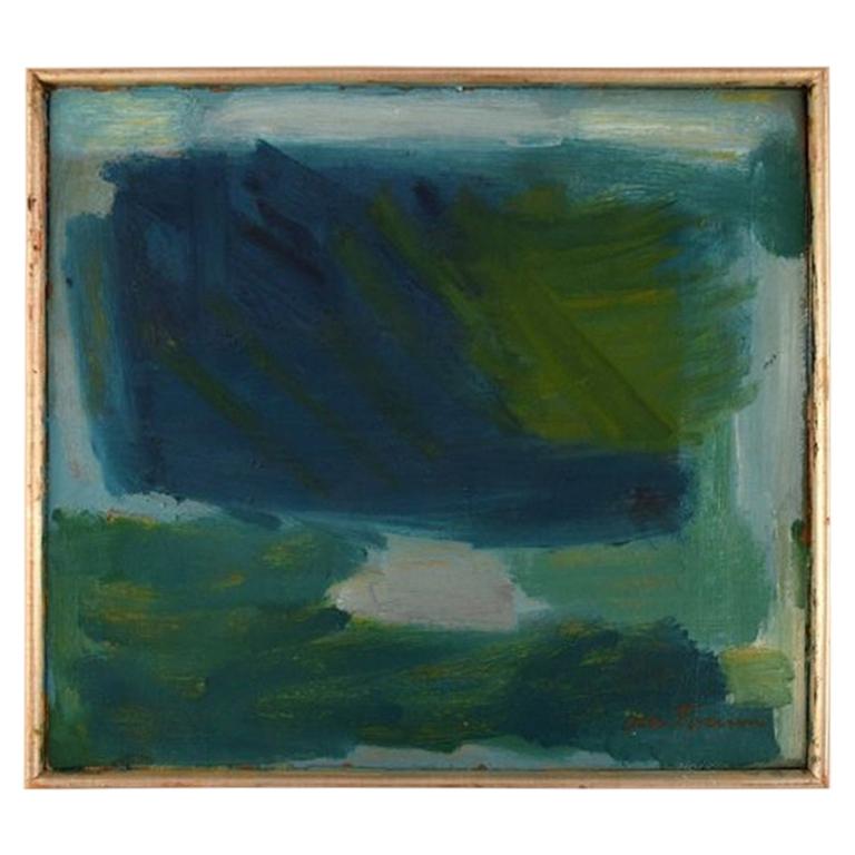 Olle Folke Olsson, Oil on Canvas, Modernist Composition, 1950s-1960s