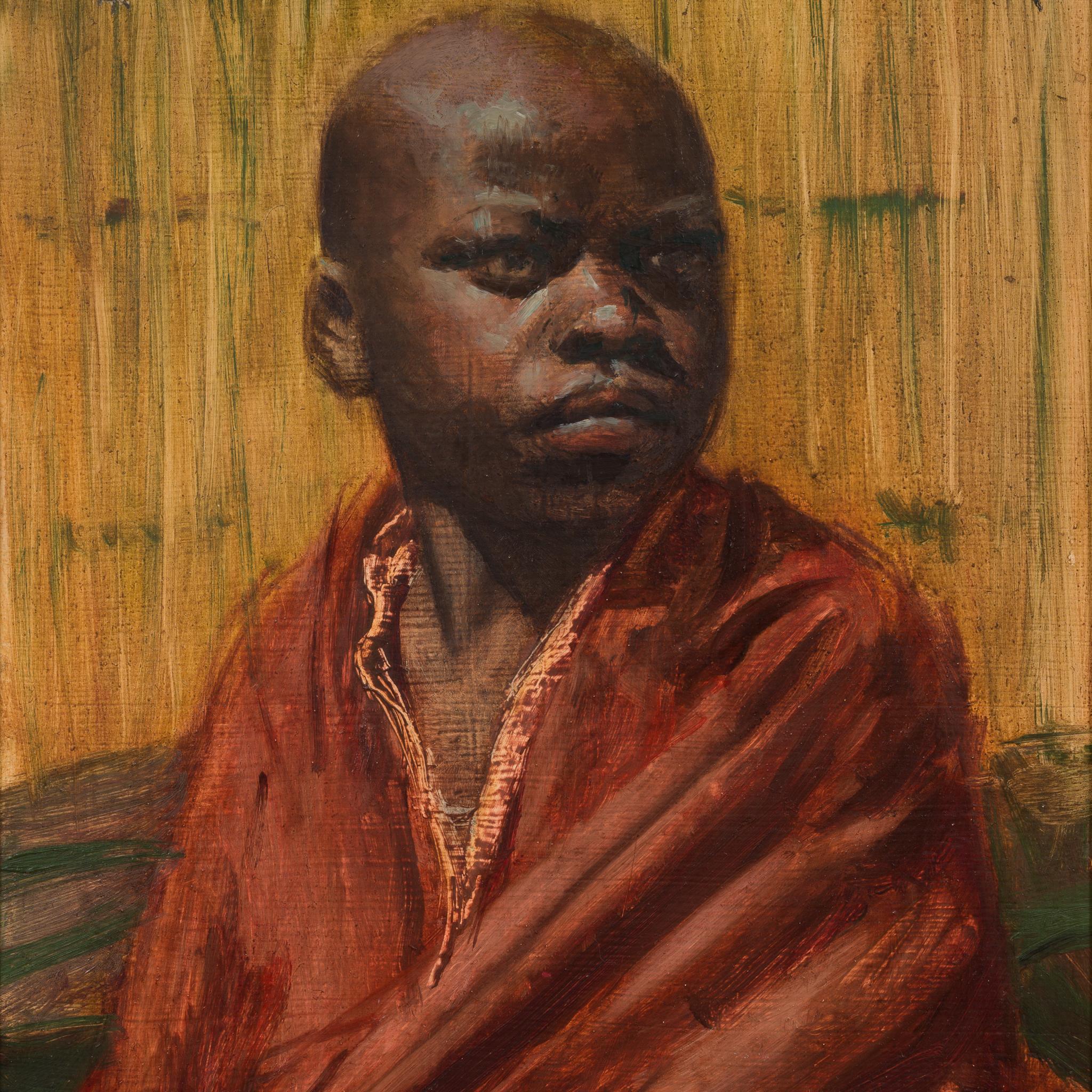 Olle Hjortzberg (1872-1959) Sweden

Portrait of a Young Boy in Red

oil on board
signed with monogram OH 
unframed 41 x 31.5 cm (16 1/8 x 12 3/8 in)
framed 51 x 41.5 cm (20 1/8 x 16 3/8 in)

Provenance: 
A Swedish private collection.

Background and