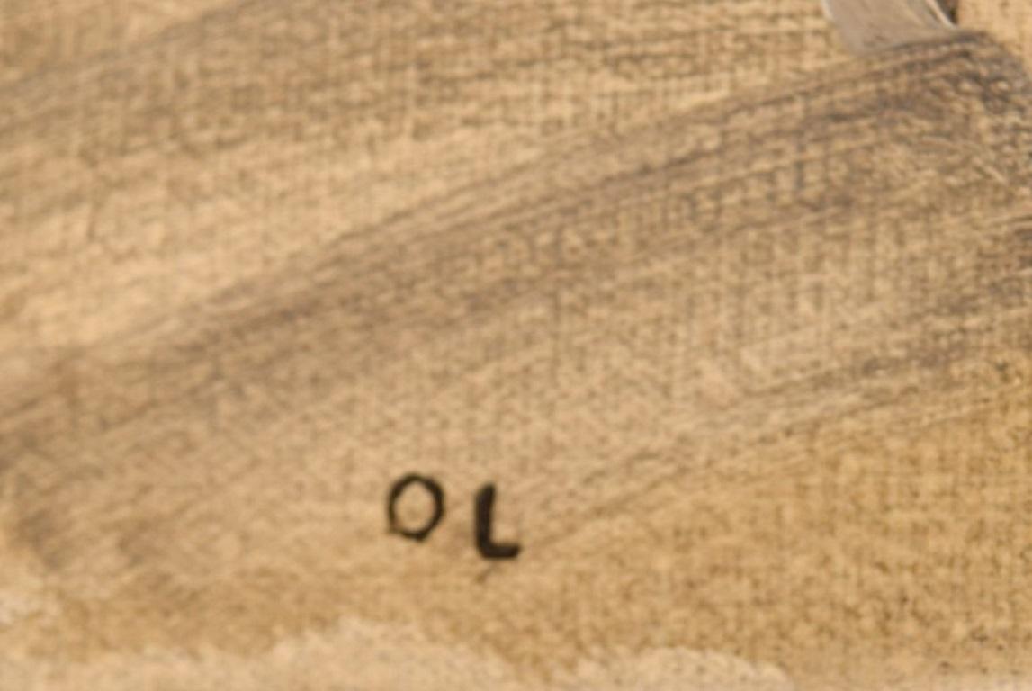 Fine XX secolo Olle Lindgren, Svezia, Olio su tela, Motivo della città, datato 1976 in vendita