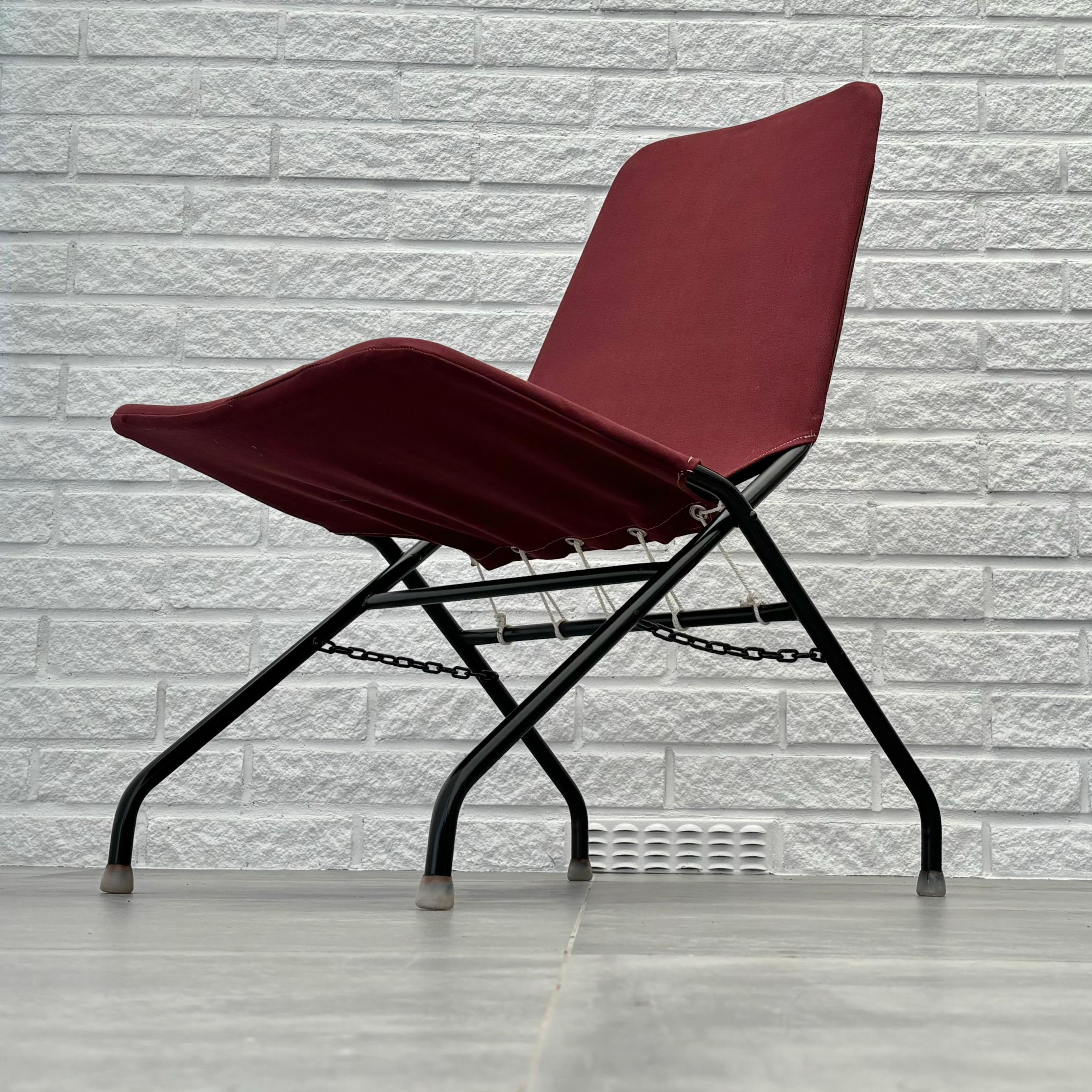 Olle Pira, chaise pliante moderniste Oscar, String Design, Suède, années 1950 en vente 4