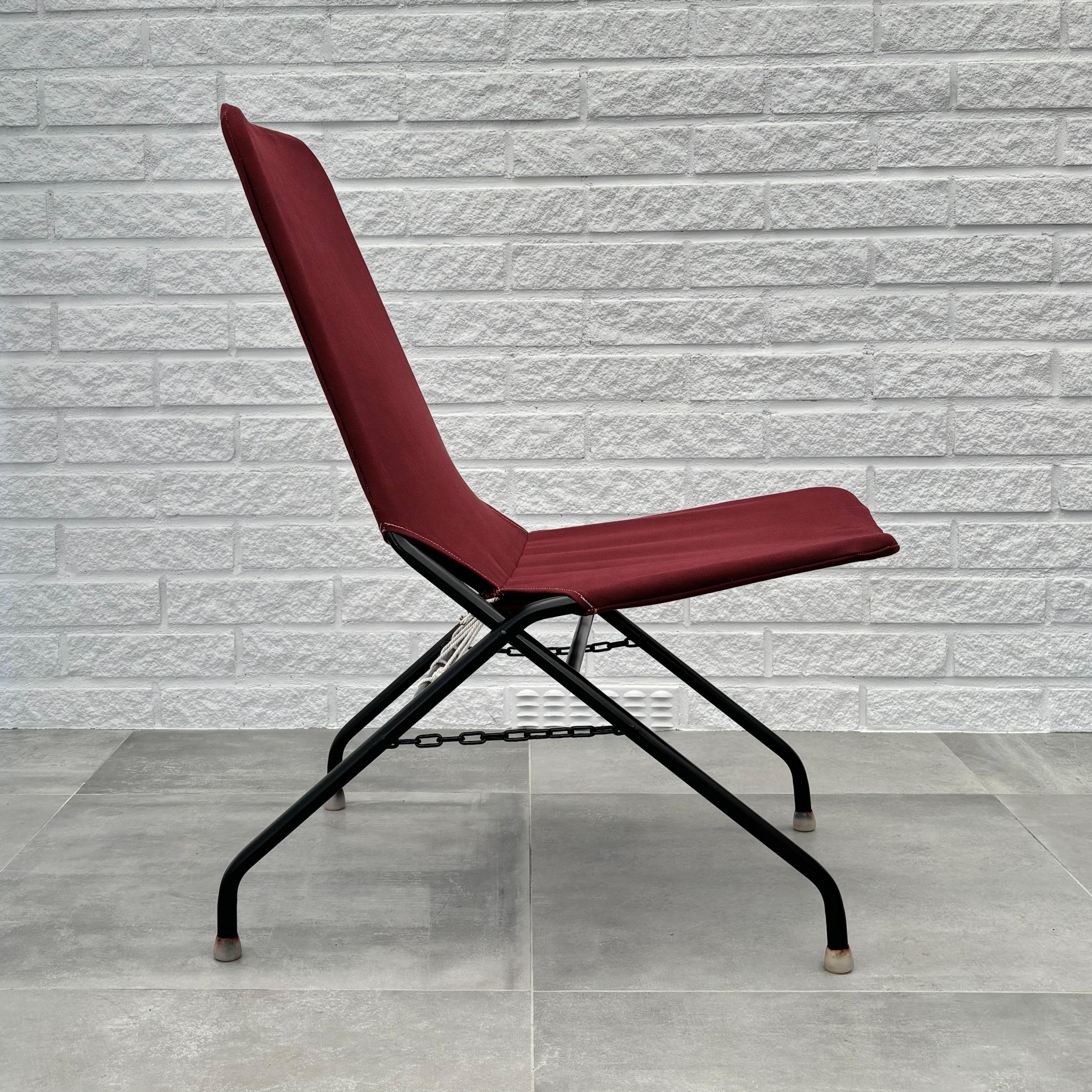 Scandinave moderne Olle Pira, chaise pliante moderniste Oscar, String Design, Suède, années 1950 en vente