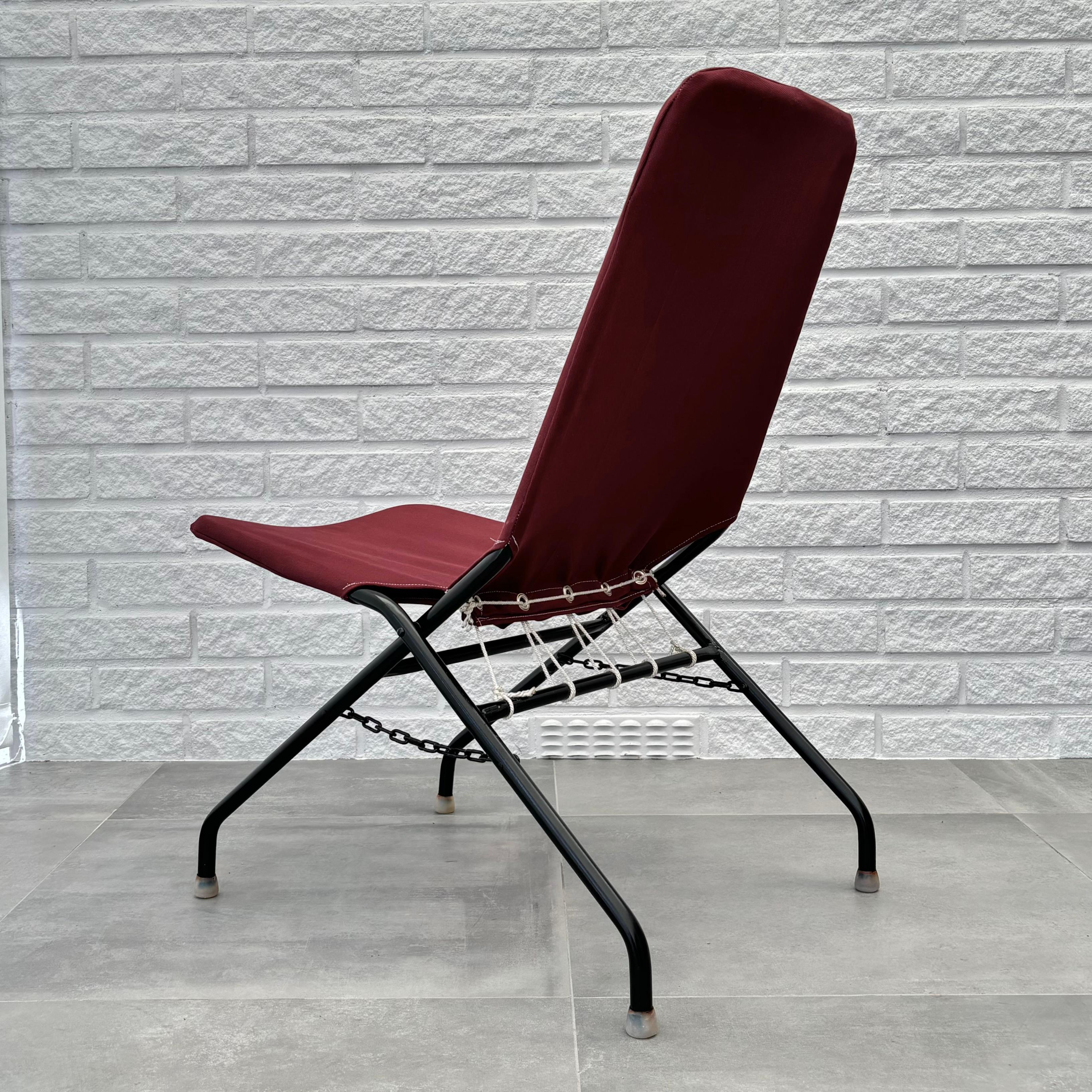 Milieu du XXe siècle Olle Pira, chaise pliante moderniste Oscar, String Design, Suède, années 1950 en vente