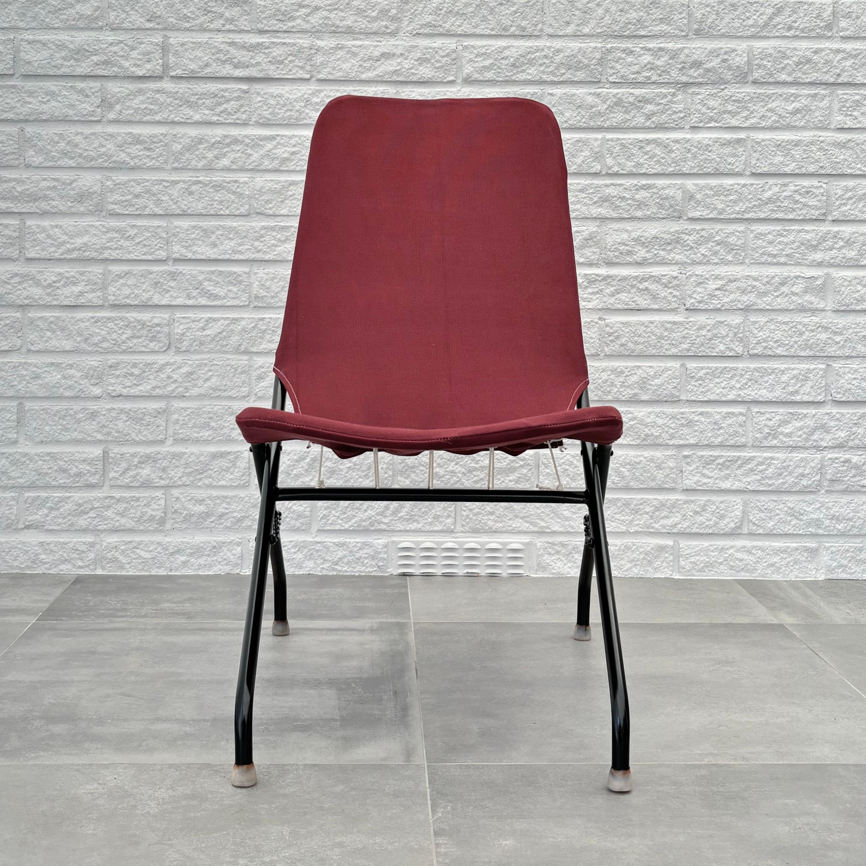 Olle Pira, chaise pliante moderniste Oscar, String Design, Suède, années 1950 en vente 2