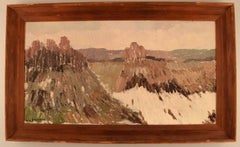 Olle Rhönnstad, Swedish Artist, Oil on Canvas, Mountain Landscape