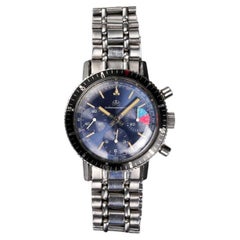 Montre chronographe en acier inoxydable de Steele & Wajs, années 1960-70