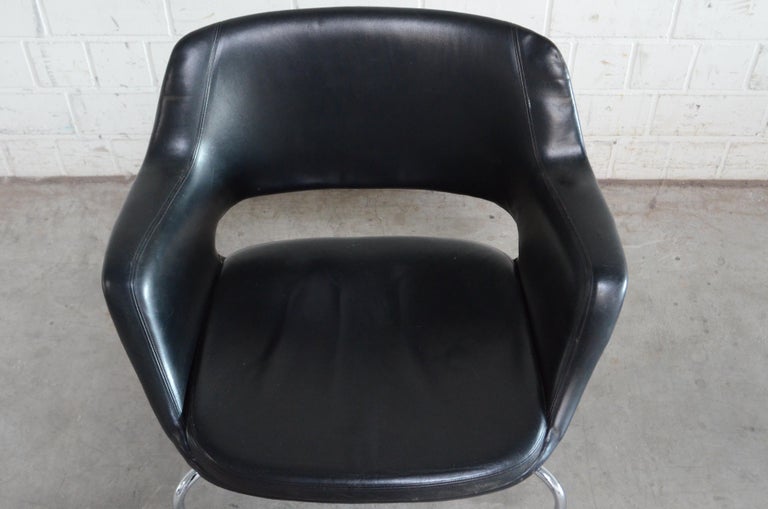 Olli Mannermaa 3 Leather Kilta Chair by Eugen Schmidt & Cassina Martela For Sale 3