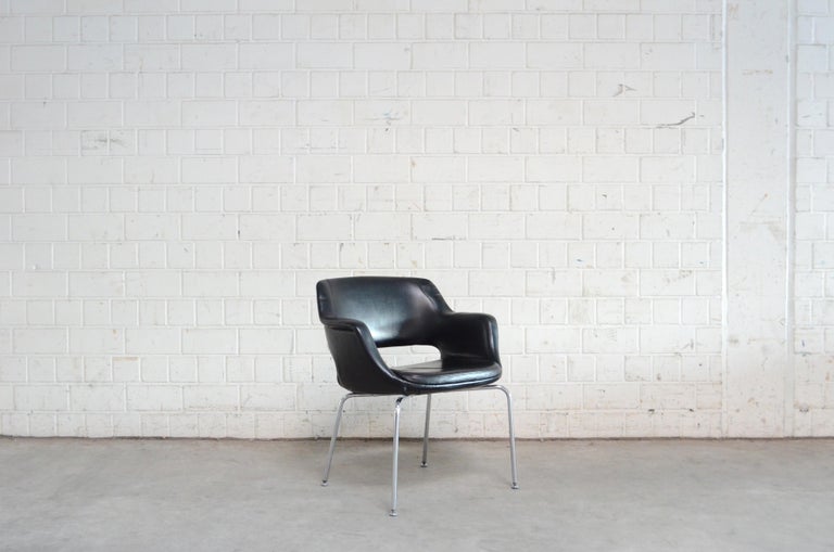 Olli Mannermaa 3 Leather Kilta Chair by Eugen Schmidt & Cassina Martela For Sale 6