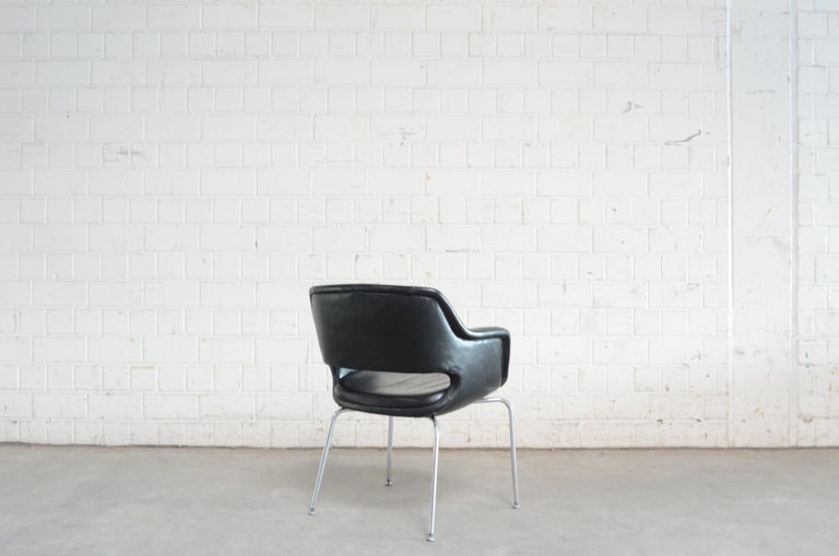 Olli Mannermaa 3 Leather Kilta Chair by Eugen Schmidt & Cassina Martela For Sale 7