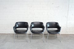 Olli Mannermaa 3 Leather Kilta Chair by Eugen Schmidt & Cassina Martela