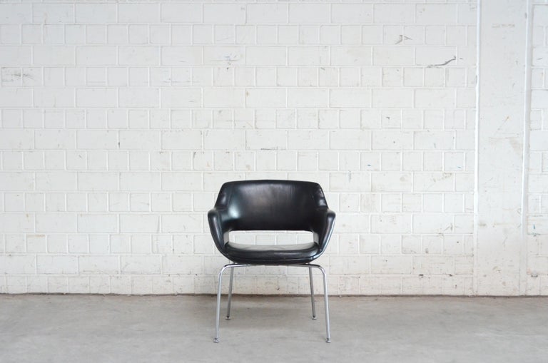 Olli Mannermaa 3 Leather Kilta Chair by Eugen Schmidt & Cassina Martela For Sale 1