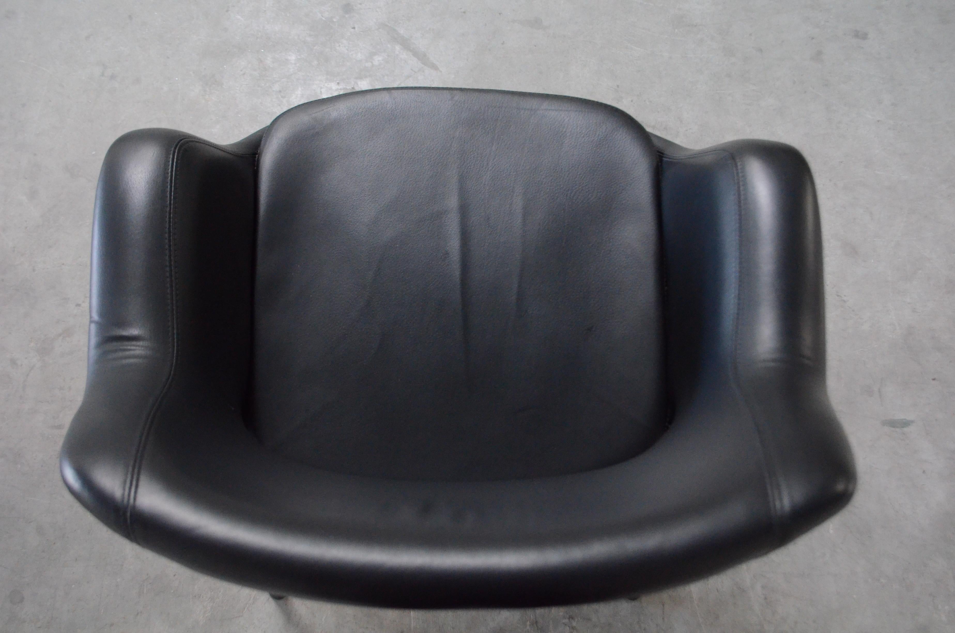 Olli Mannermaa Pair of Leather Kilta Chair by Eugen Schmidt & Cassina Martela For Sale 3