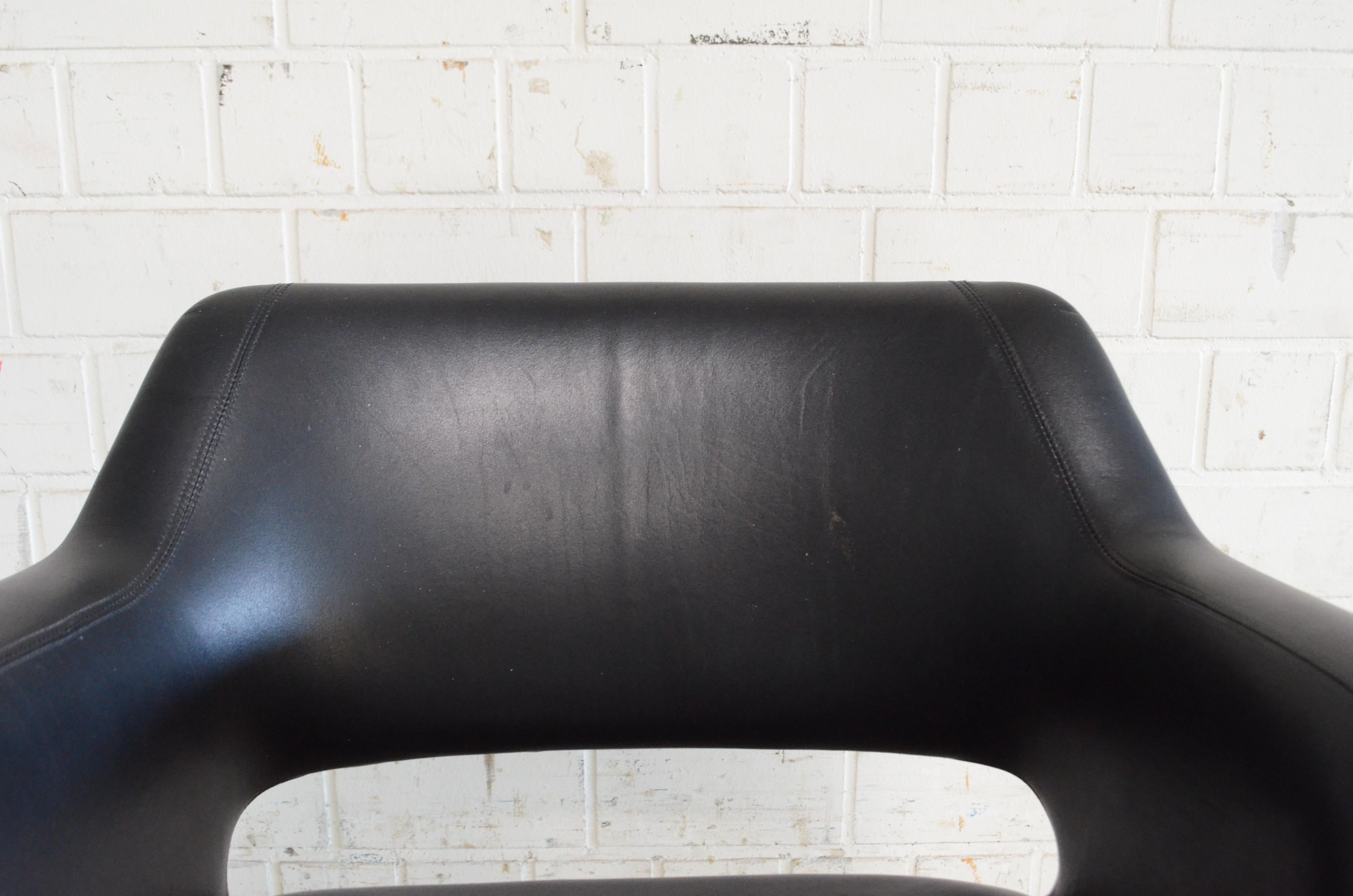 Olli Mannermaa Pair of Leather Kilta Chair by Eugen Schmidt & Cassina Martela For Sale 5