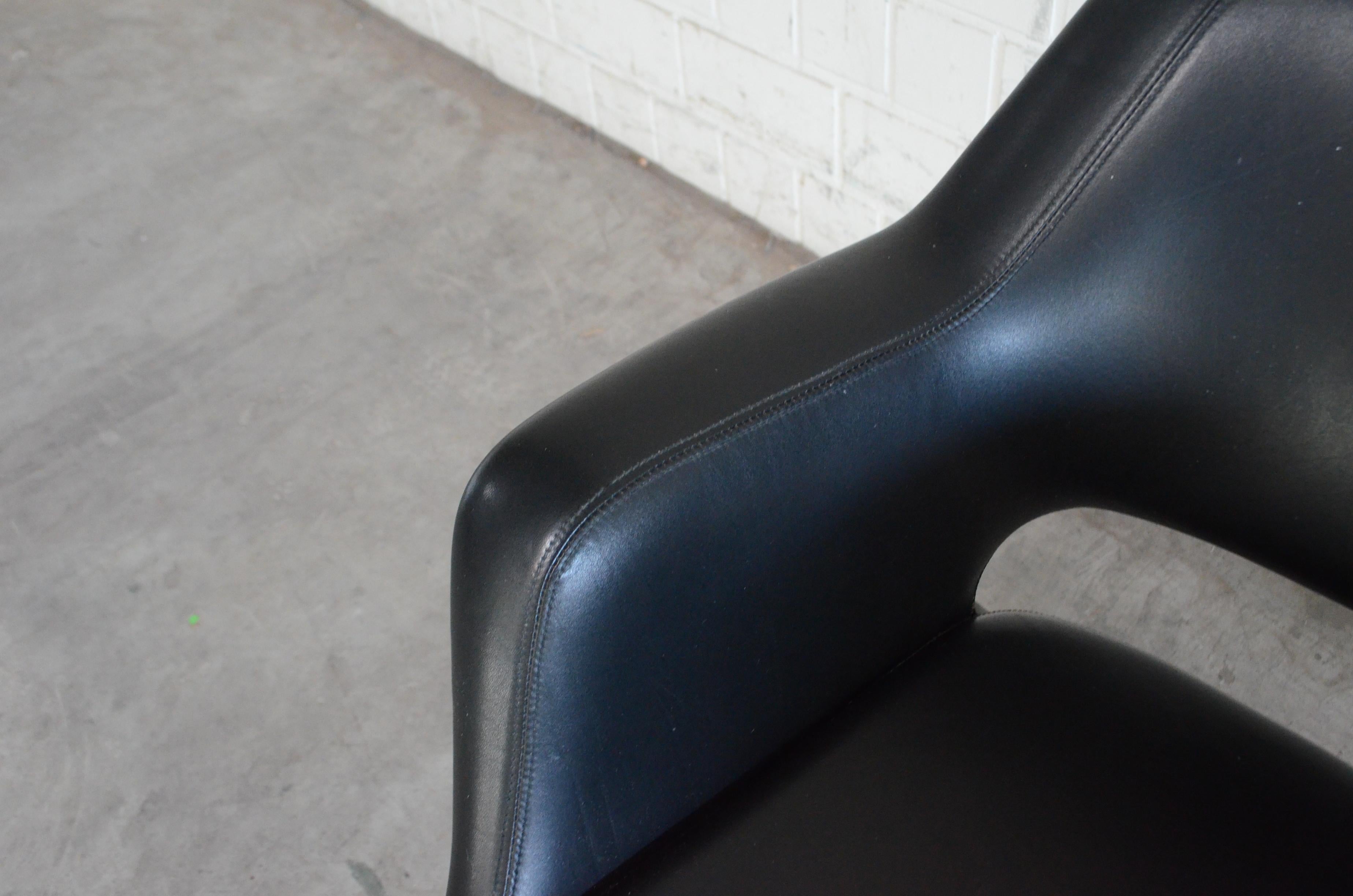 Olli Mannermaa Pair of Leather Kilta Chair by Eugen Schmidt & Cassina Martela For Sale 6