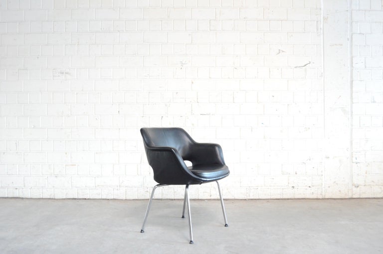 Olli Mannermaa Pair of Leather Kilta Chair by Eugen Schmidt & Cassina Martela For Sale 11