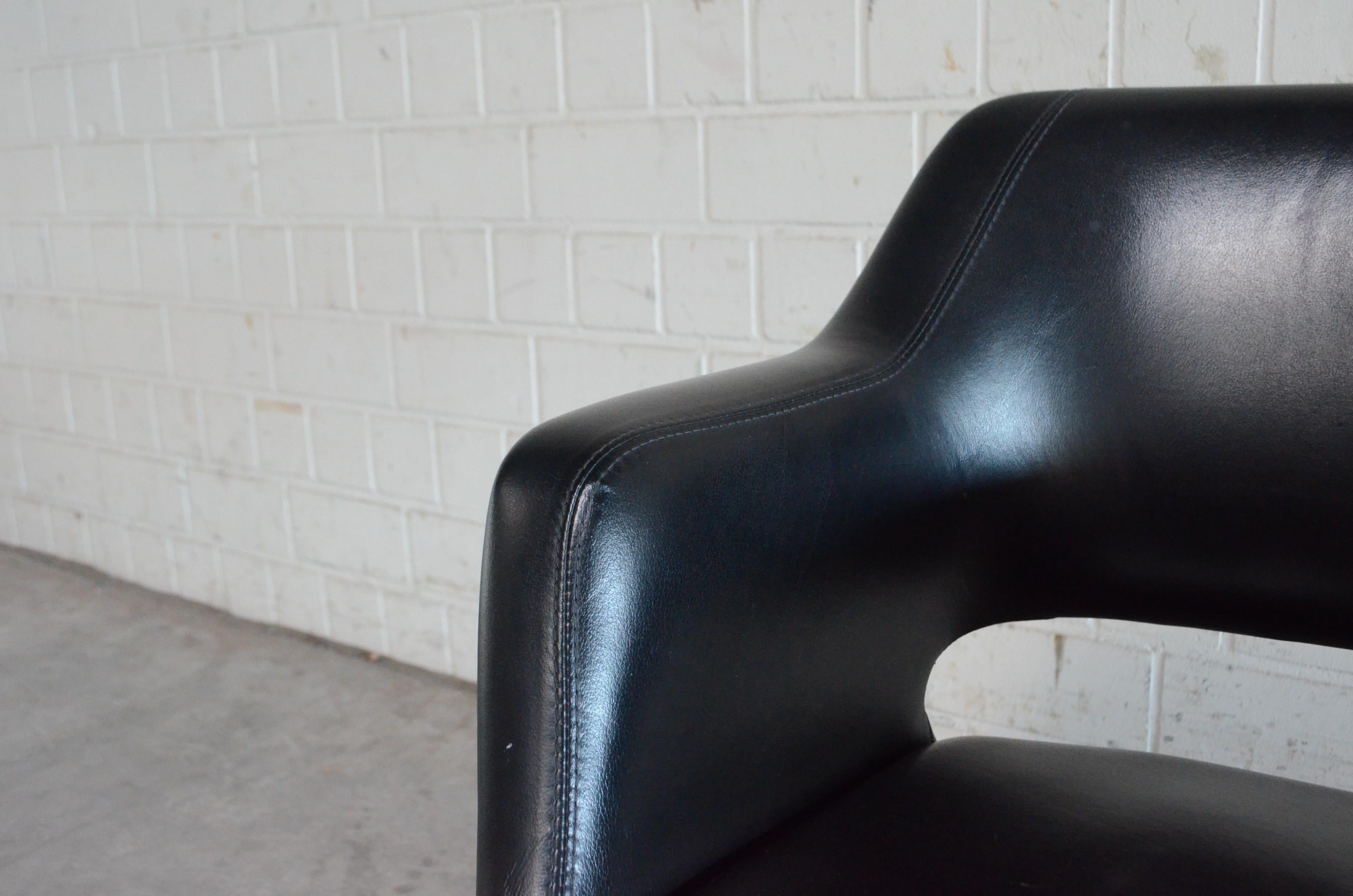 Olli Mannermaa Leather Kilta Chair by Eugen Schmidt & Cassina Martela 9