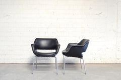 Olli Mannermaa Pair of Leather Kilta Chair by Eugen Schmidt & Cassina Martela