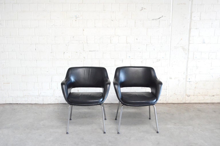 Olli Mannermaa Pair of Leather Kilta Chair by Eugen Schmidt and Cassina  Martela For Sale at 1stDibs