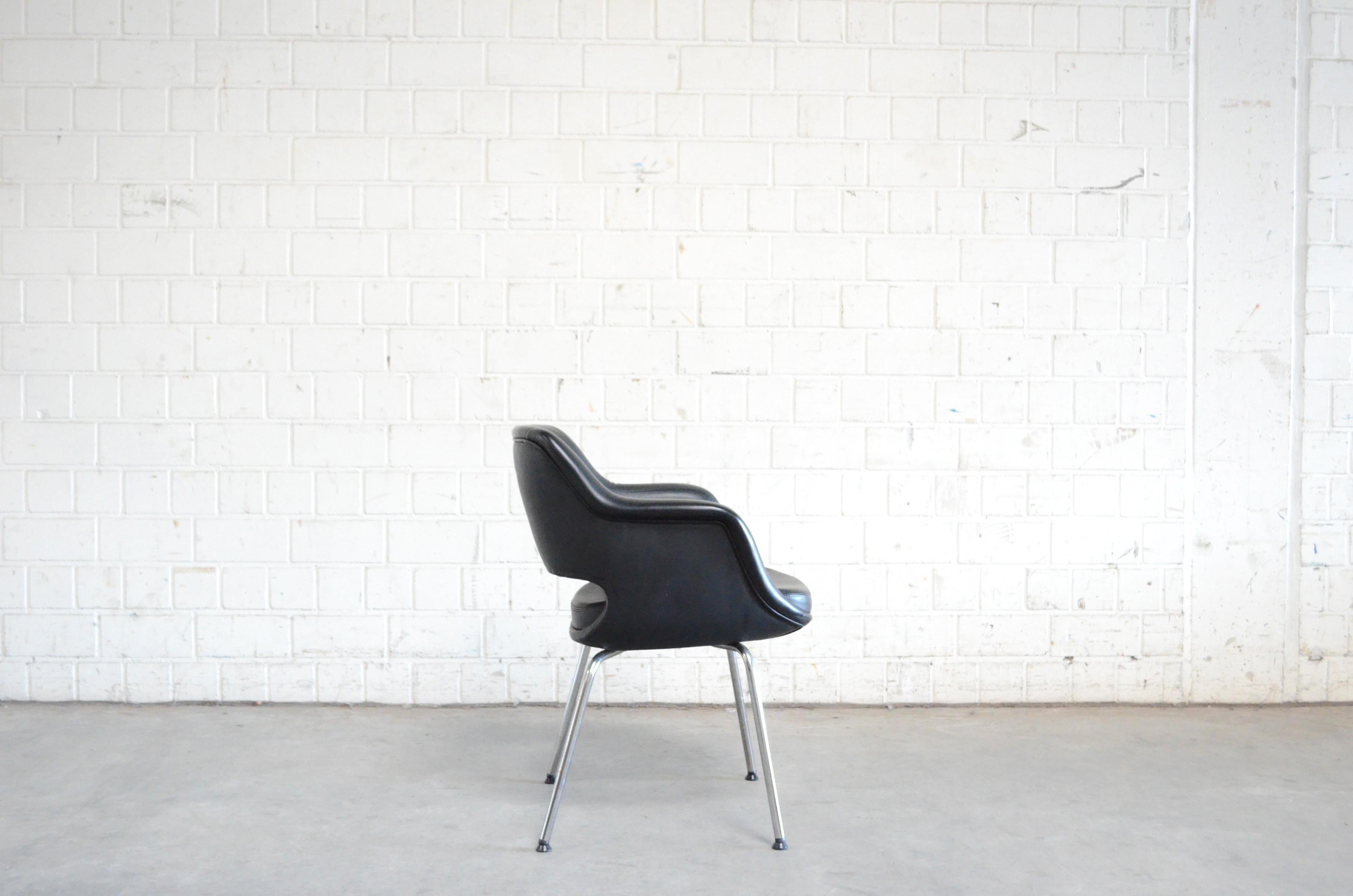 Olli Mannermaa Pair of Leather Kilta Chair by Eugen Schmidt & Cassina Martela For Sale 1