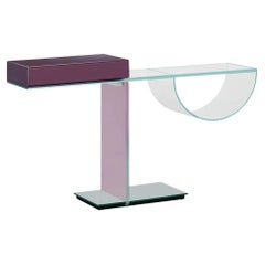 Ollie Console table in Extralight Glass Lilac by Yabu Pushelberg for Glas Italia