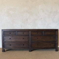 Ollie II Reclaimed Elm 8 Drawer Dresser - Dark Walnut