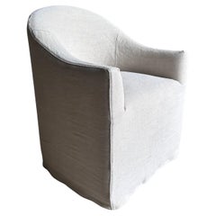 Ollie Stone Washed Linen Slip Cover Dining Chair in Oatmeal Linen