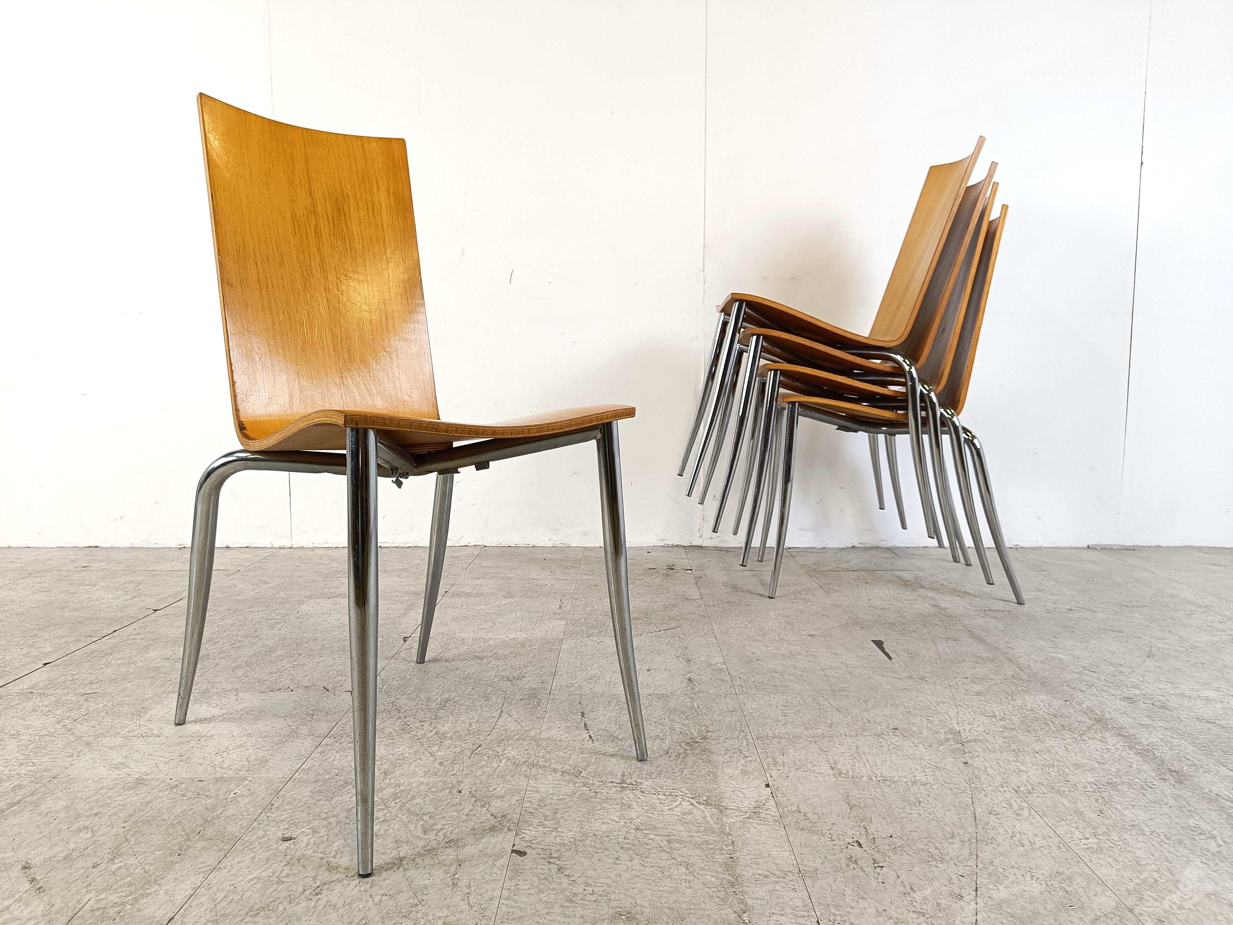 Olly tango dining chairs by Philippe Starck for Aleph, 1990s set of 8 2