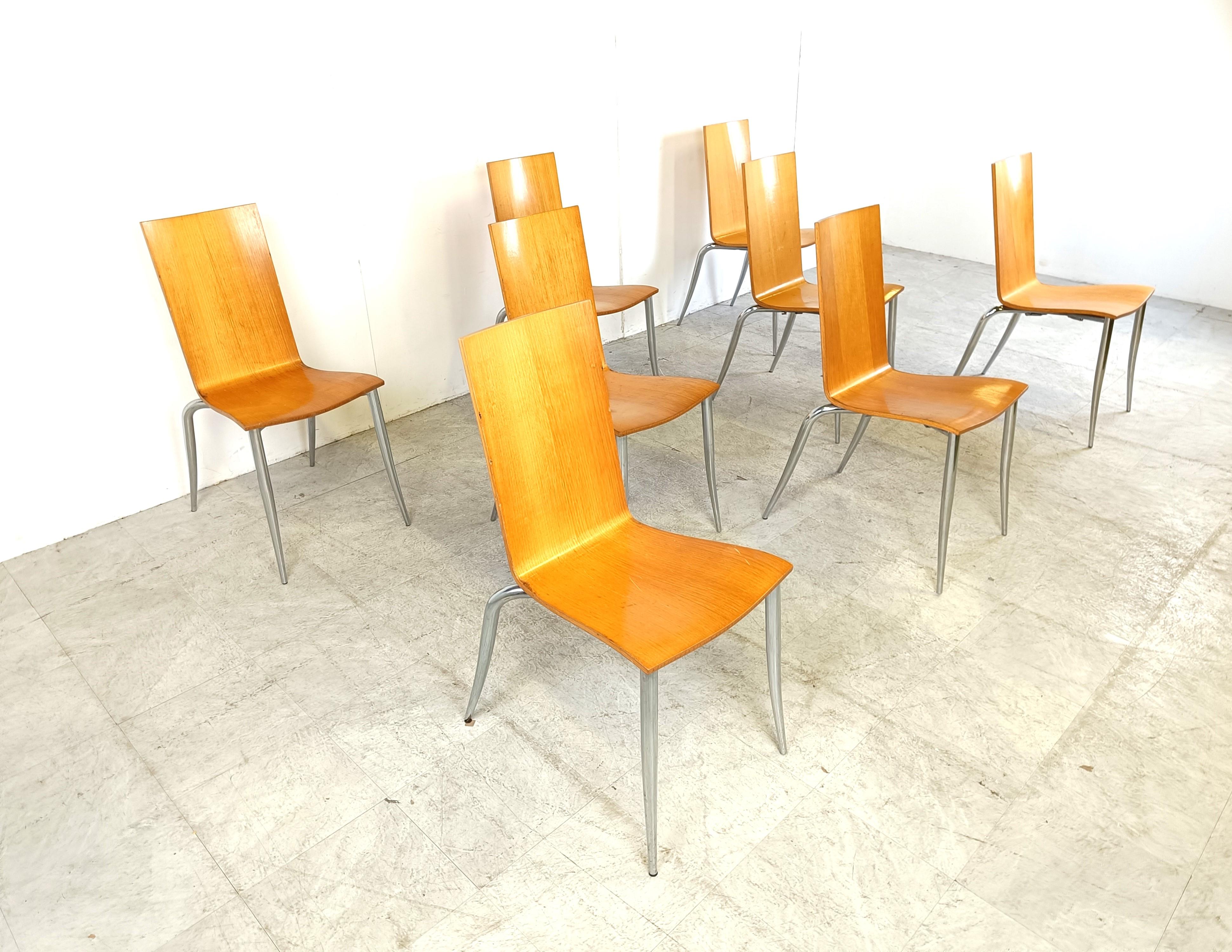 Italian Olly tango dining chairs by Philippe Starck for Aleph, 1990s set of 8