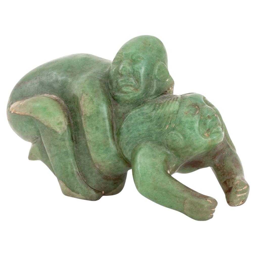 Olmec Pre-Columbian Jade Erotic Sculpture im Angebot